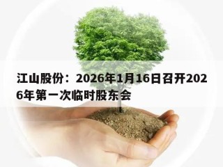 江山股份：2026年1月16日召开2026年第一次临时股东会